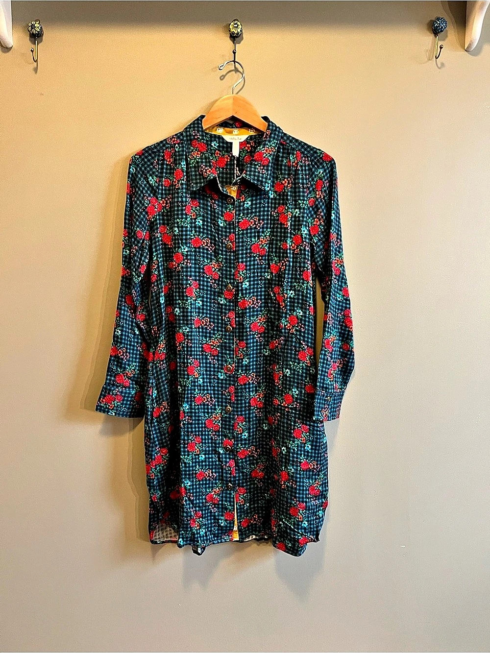 Matilda Jane Fa La Shirt Dress Mini Blue & Red